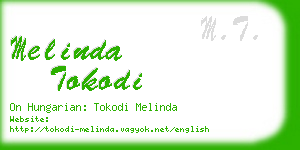 melinda tokodi business card